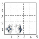 Серьги классические из серебра с фианитом