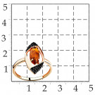 Кольцо классическое из серебра с янтарём