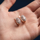 Серьги классические из золота с фианитом