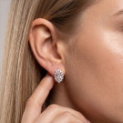 Серьги классические из золота с фианитом