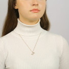 Подвеска классическая из золота с фианитом