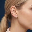 Серьги классические из золота с фианитом