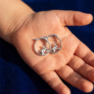 Серьги детские из серебра с фианитом