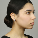 Серьги классические из серебра с фианитом