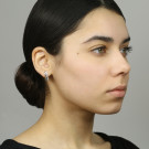 Серьги классические из серебра с фианитом