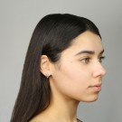 Серьги классические из серебра с фианитом