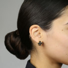 Серьги классические из серебра с шпинелью синтетической