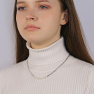 Колье из серебра с жемчугом имитация