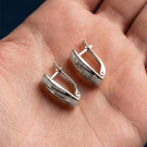 Серьги классические из серебра без вставок