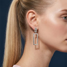 Серьги классические из серебра без вставок
