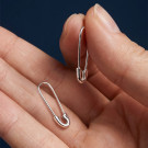Серьги классические из серебра без вставок