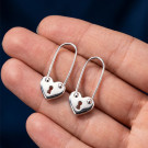 Серьги классические из серебра без вставок