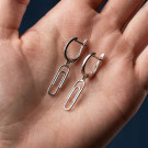 Серьги классические из серебра без вставок