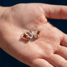 Серьги детские из серебра с эмалью