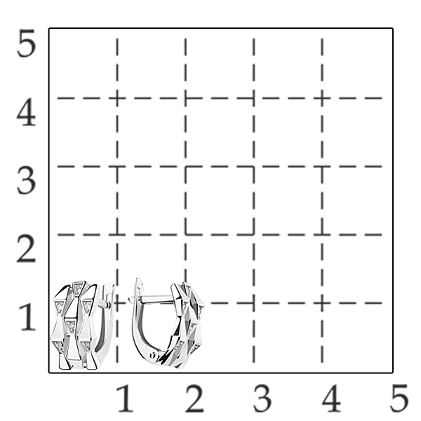 Серьги классические из золота с бриллиантом