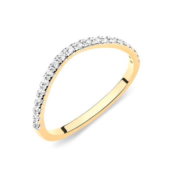 Кольцо классическое из золота с фианитом