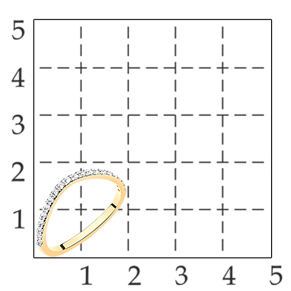 Кольцо классическое из золота с фианитом