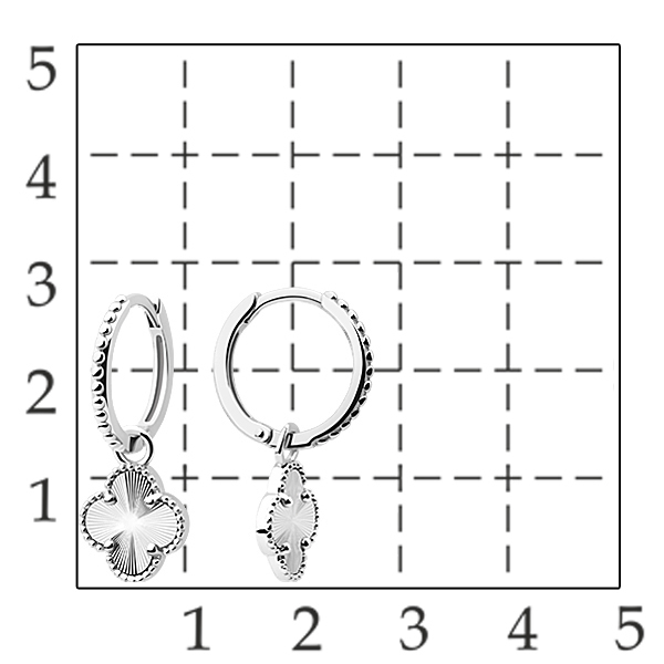 Серьги классические из серебра без вставок