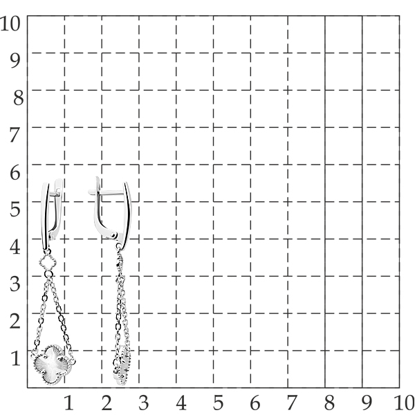 Серьги классические из серебра без вставок