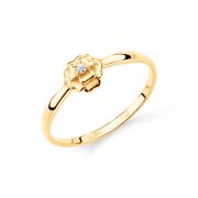 Кольцо из золота с бриллиантом