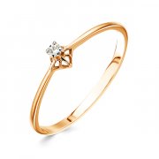 Кольца помолвочные Алмаз-Холдинг Кольцо классическое из золота с бриллиантом