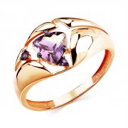 Широкие кольца Алмаз-Холдинг Кольцо классическое из золота с наноаметистом
