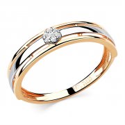 Кольца из золота Алмаз-Холдинг Кольцо классическое из золота с бриллиантом