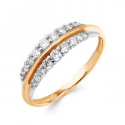 Тонкие кольца Алмаз-Холдинг Кольцо из золота с фианитами