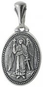 Нательные иконки Иконка "Ангел-Хранитель" из серебра без вставок