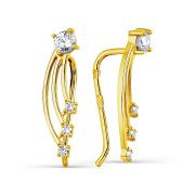  Серьги классические из золота с фианитами