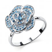 Кольца с цветными камнями Алмаз-Холдинг Кольцо классическое из серебра с нанотопазом