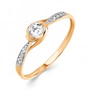 Тонкие кольца Алмаз-Холдинг Кольцо из золота с фианитами