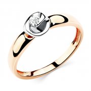 Кольца Алмаз-Холдинг Кольцо классическое из золота с бриллиантом