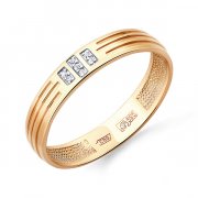  Обручальное  Кольцо из золота с бриллиантом