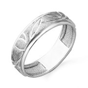  Кольцо Обручальное из серебра без вставок