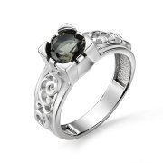 Кольца для мужчин Алмаз-Холдинг Кольцо классическое из серебра cо стеклом