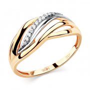 Кольца из золота Алмаз-Холдинг Кольцо классическое из золота с фианитом