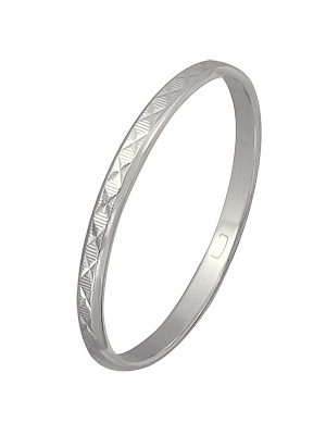 Обручальное кольцо из серебра без вставок
