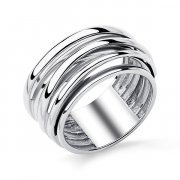  Кольцо классическое из серебра без вставок