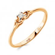 Кольца помолвочные Алмаз-Холдинг Кольцо классическое из золота с бриллиантом