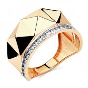 Кольца Алмаз-Холдинг Кольцо классическое из золота с фианитом