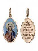  Иконка "Св. Татьяна" из золота с эмалью