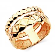 Широкие кольца Алмаз-Холдинг Кольцо классическое из золота без вставок