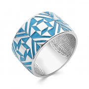 Кольца с эмалью Алмаз-Холдинг Кольцо классическое из серебра c эмалью