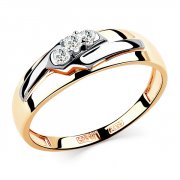 Широкие кольца Алмаз-Холдинг Кольцо классическое из золота с бриллиантом