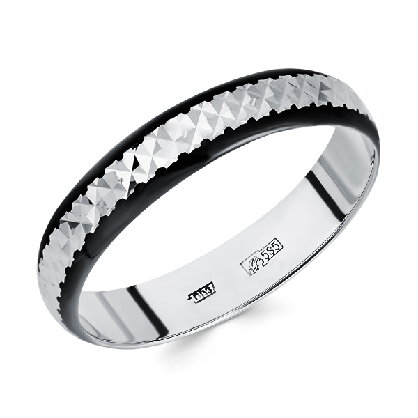 Обручальное кольцо из серебра без вставок