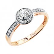 Кольца с бриллиантами Алмаз-Холдинг Кольцо классическое из золота c бриллиантами
