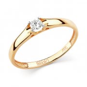 Кольца с бриллиантами Алмаз-Холдинг Кольцо классическое из золота с бриллиантом