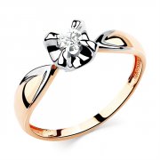 Кольца классические Алмаз-Холдинг Кольцо классическое из золота с бриллиантом