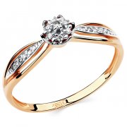 Кольца Алмаз-Холдинг Кольцо классическое из золота с бриллиантом